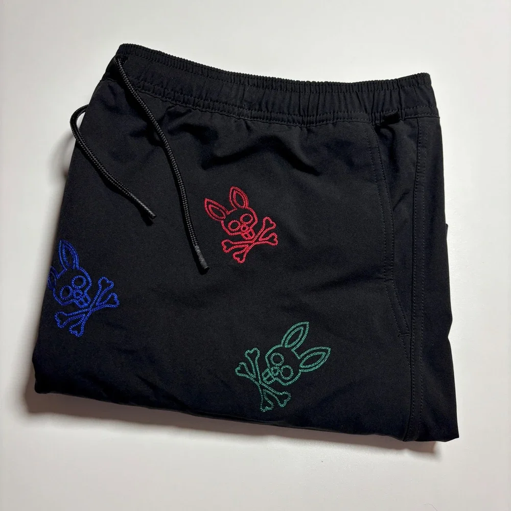 Psycho Bunny Swim Trunks Mens XXXL Multi Color Logo Embroidered AOP Lined 3XL
